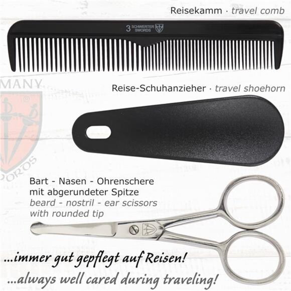 3 Swords Germany - brand quality 10 piece manicure pedicure grooming kit set - Picture 4 of 7